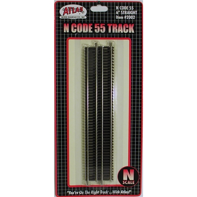 Atlas N Scale Code 55 Track 6" Straight (6 pieces)