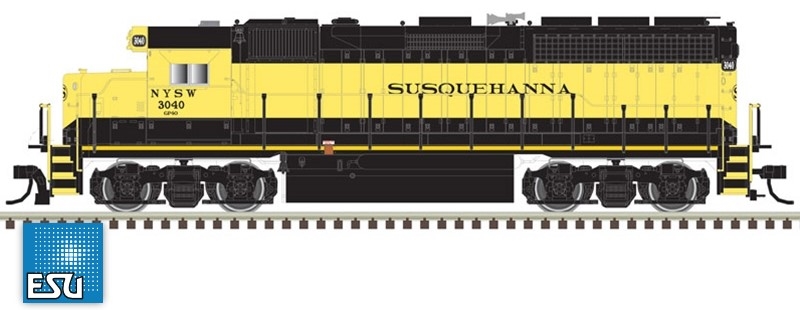 Atlas Master N Gold EMD GP40 Susquehanna #3040 w/ Ditch Lights