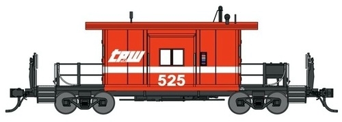 BLUFORD SHOPS N Scale 21240 | TP&W Short Body Bay Window Caboose #525