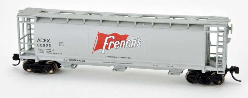 BOWSER N Scale 37815| 3-Bay Cylindrical Covered Hopper | French's #60927