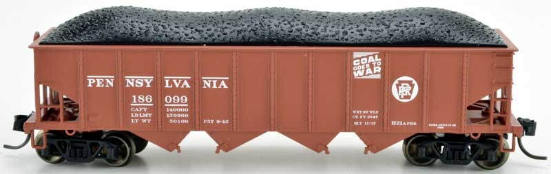 BOWSER N Scale 38113 | 4-Bay H21a Hopper | PRR "Coal Goes to War"#186099