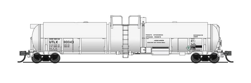 BROADWAY LIMITED N Scale 8147 | Cryogenic Tank Car | UTLX - White (2Pk)