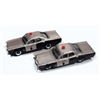 Mini Metals N Scale 50380 | 1967 Ford State Highway Patrol Cars (Black/Silver)