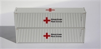 JTC N Scale FMS12 |  American Red Cross 40' std. containers with Magnetic System