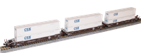 KATO N Scale 1066186 | Gunderson MAXI-IV Double Stack Car | BNFS Original Logo W/ CSX Containers | #253806