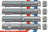 KATO N Scale 1068004 | Amtrak Viewliner II (Phase III) | 4 Car Set