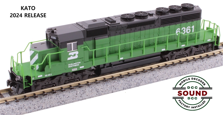 KATO N Scale 1764823S | EMD SD40-2 Early | BN #6361 | ESU LockSound