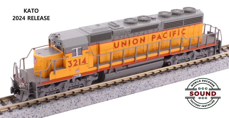 KATO N Scale 1764828S | EMD SD40-2 Early | UP #3214 | ESU LockSound