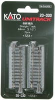 Kato N Scale Unitrack 20030 | 2-1/2" Straight 2 PK