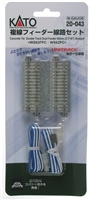 Kato N Scale Unitrack 20043 | 2-7/16" Concrete Tie Double Track Dual Feeder