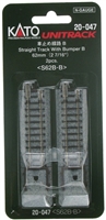 Kato N Scale Unitrack 20047 | 2-7/16" Straight Bumper B  (2pcs)