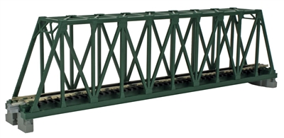 KATO N Scale Unitrack 20431 | 248mm (9 3/4") Single Track Truss Bridge, Green