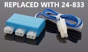 Kato N Scale Unitrack 24827, 3-Way Extension Cord, 35" (REPLACED WITH KAT-24833)