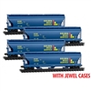 MICRO TRAINS N Scale 98300199 | 3 Bay Covered Hoppers | Golden West Service (GVSR) 4pk