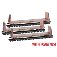 Micro Trains N Scale | BNSF Flatcar weathered 3-Pack - FOAM