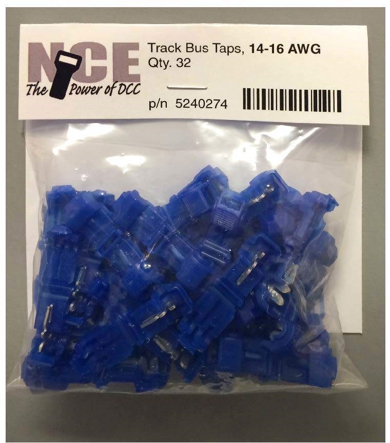 NCE TBTB32 Blue Track Bus Taps, 14-16AWG