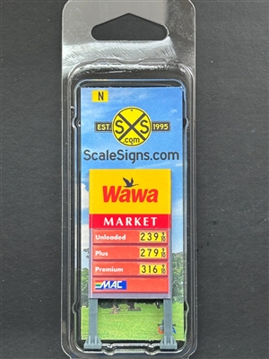 SCALESIGNS N Scale WAWV12N |  Wawa Station Sign